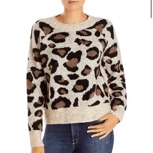 AQUA Leopard Pattern Sweater - Size S